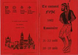 Livret de fête, Tir Cantonal, Rossinière