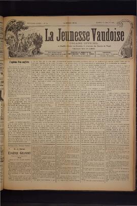 Journal, La Jeunesse Vaudoise, Pré-FVJC, 1901 N°30