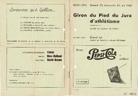 Livret de fête, Giron du Pied du Jura, Gollion
