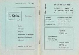 Livret de fête, Giron du Pied du Jura, Ferreyres