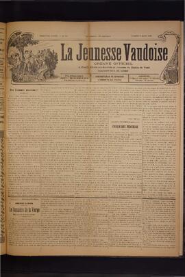 Journal, La Jeunesse Vaudoise, Pré-FVJC, 1902 N°10