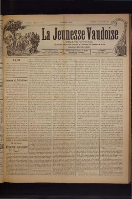 Journal, La Jeunesse Vaudoise, Pré-FVJC, 1901 N°7