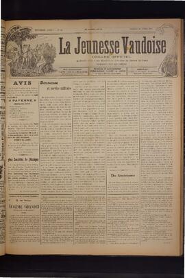 Journal, La Jeunesse Vaudoise, Pré-FVJC, 1901 N°16
