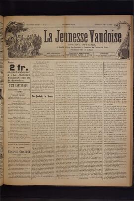 Journal, La Jeunesse Vaudoise, Pré-FVJC, 1901 N°27