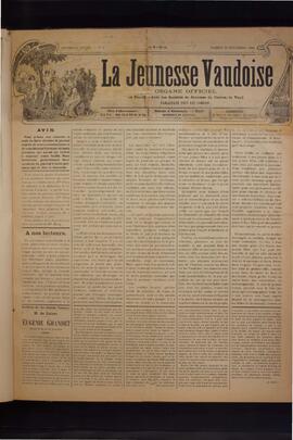 Journal, La Jeunesse Vaudoise, Pré-FVJC, 1900 N°1