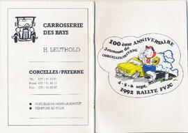 Livret de fête, Rallye, Corcelles-près-Payerne