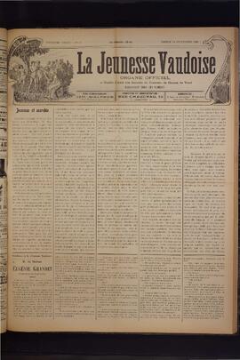 Journal, La Jeunesse Vaudoise, Pré-FVJC, 1901 N°37