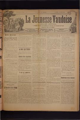 Journal, La Jeunesse Vaudoise, Pré-FVJC, 1902 N°1