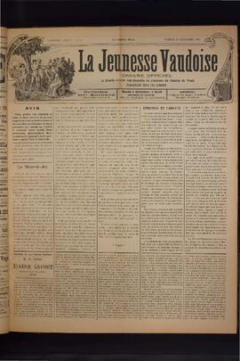 Journal, La Jeunesse Vaudoise, Pré-FVJC, 1900 N°3