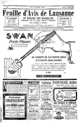 Feuille d'avis de Lausanne, Chronique agricole