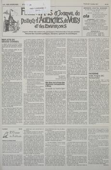 Feuille d’avis du district d’Avenches, 32e Giron de la Broye des Jeunesses campagnardes à Missy