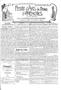 Feuille d’avis du district d’Avenches, Jeunesse d'Avanches