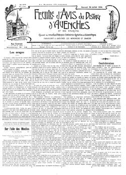 Feuille d’avis du district d’Avenches, Confédération