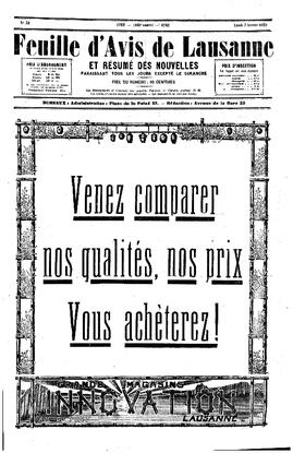 Feuille d'avis de Lausanne, Assemblée FVJC
