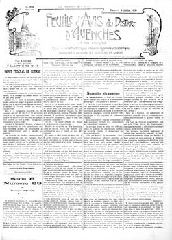 Feuille d’avis du district d’Avenches, Publicité 1ère fête Cantonales FVJC