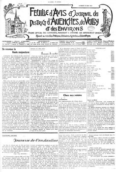 Feuille d’avis du district d’Avenches, Coutumes locales