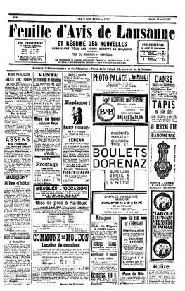 Feuille d'avis de Lausanne, Petit courrier