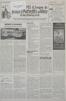 Feuille d’avis du district d’Avenches, Missy Giron de la Broye