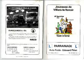 Livret de fête, Giron du Centre, Villars-le-Terroir