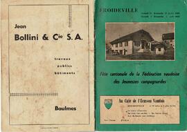 Livret de fête, Cantonale, Froideville
