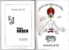 Livret de fête, Giron du Pied du Jura, Senarclens