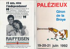 Livret de fête, Giron de la Broye, Palézieux
